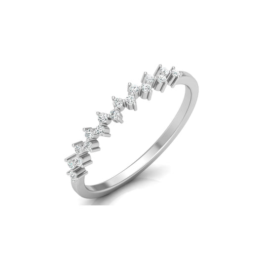 Classic Round Eternity Labgrown Engagement Band Ring In 14KT Gold Plated For Her