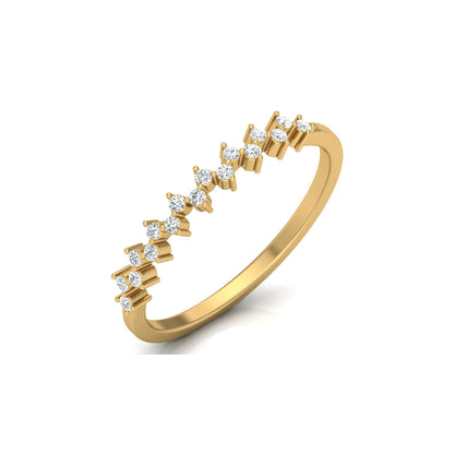 Classic Round Eternity Labgrown Engagement Band Ring In 14KT Gold Plated For Her