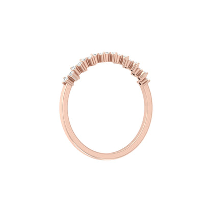 Classic Round Eternity Labgrown Engagement Band Ring In 14KT Gold Plated For Her