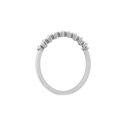 Classic Round Eternity Labgrown Engagement Band Ring In 14KT Gold Plated For Her