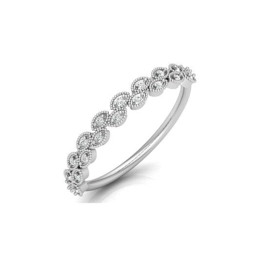 Round Cut Personalized Diamond Eternity Band Ring For Her in 14KT Solid Gold