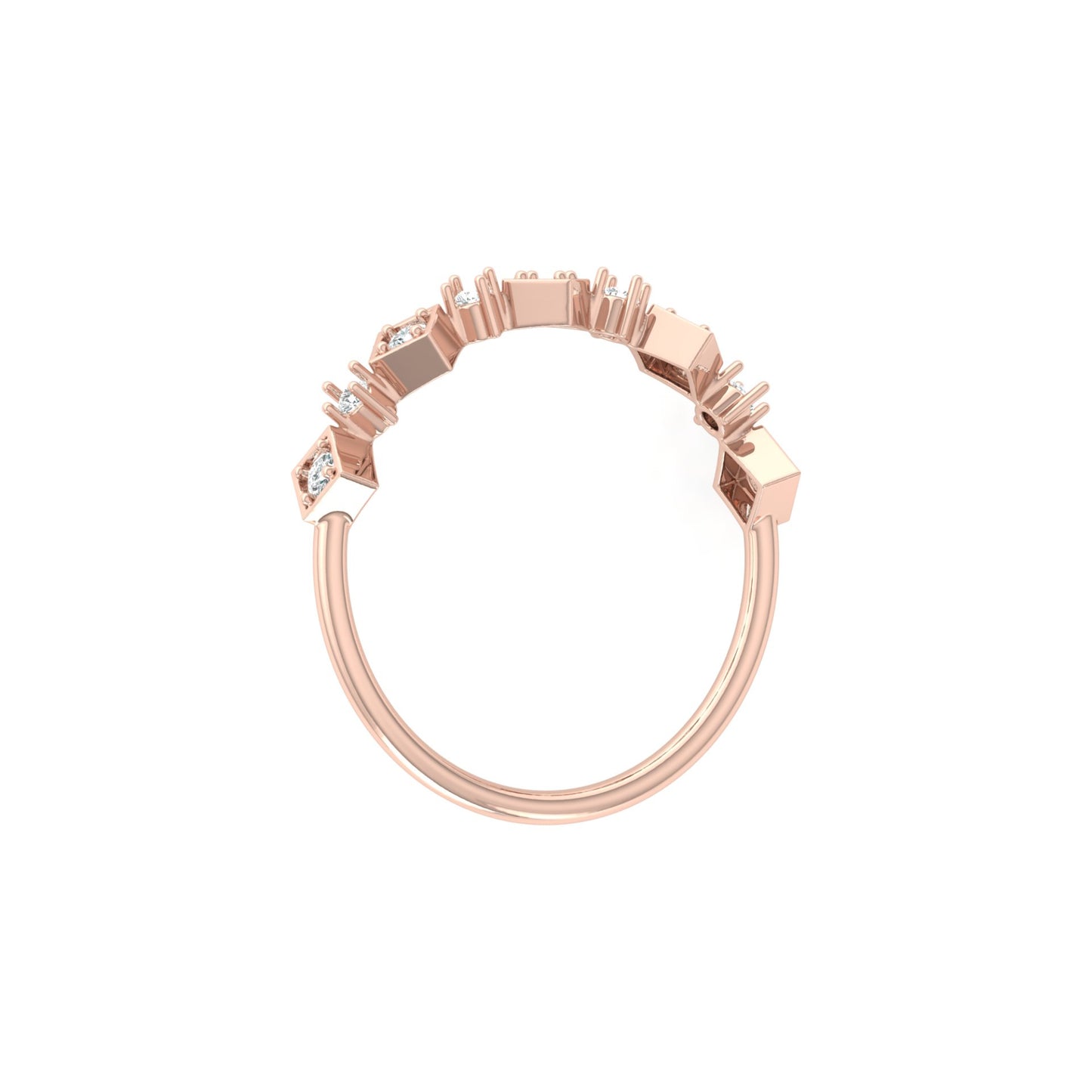 Vintage Inspired Half Eternity Diamond Ring Special Customized Band Ring For Wedding