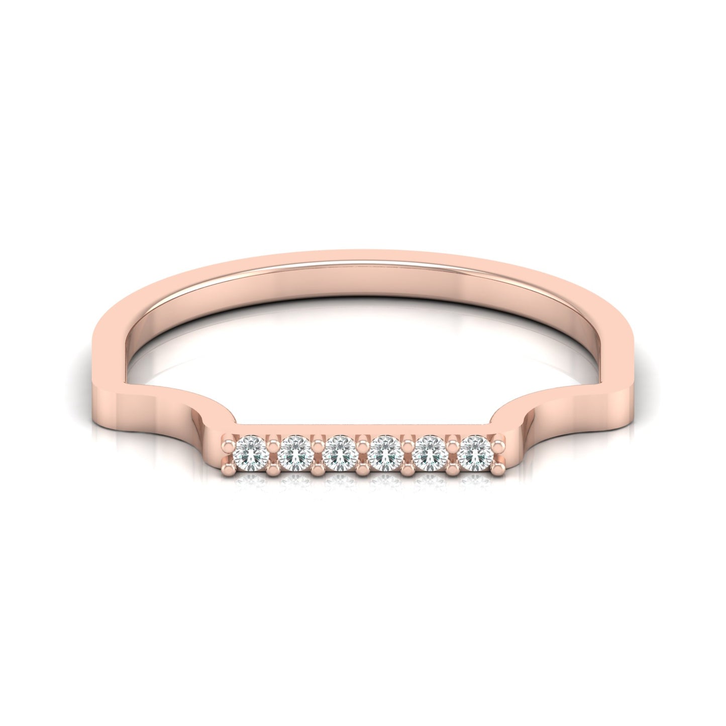Modern Stackable Labgrown Dimond Ring For Her In 14K Gold Plated Elegant and Durable Design