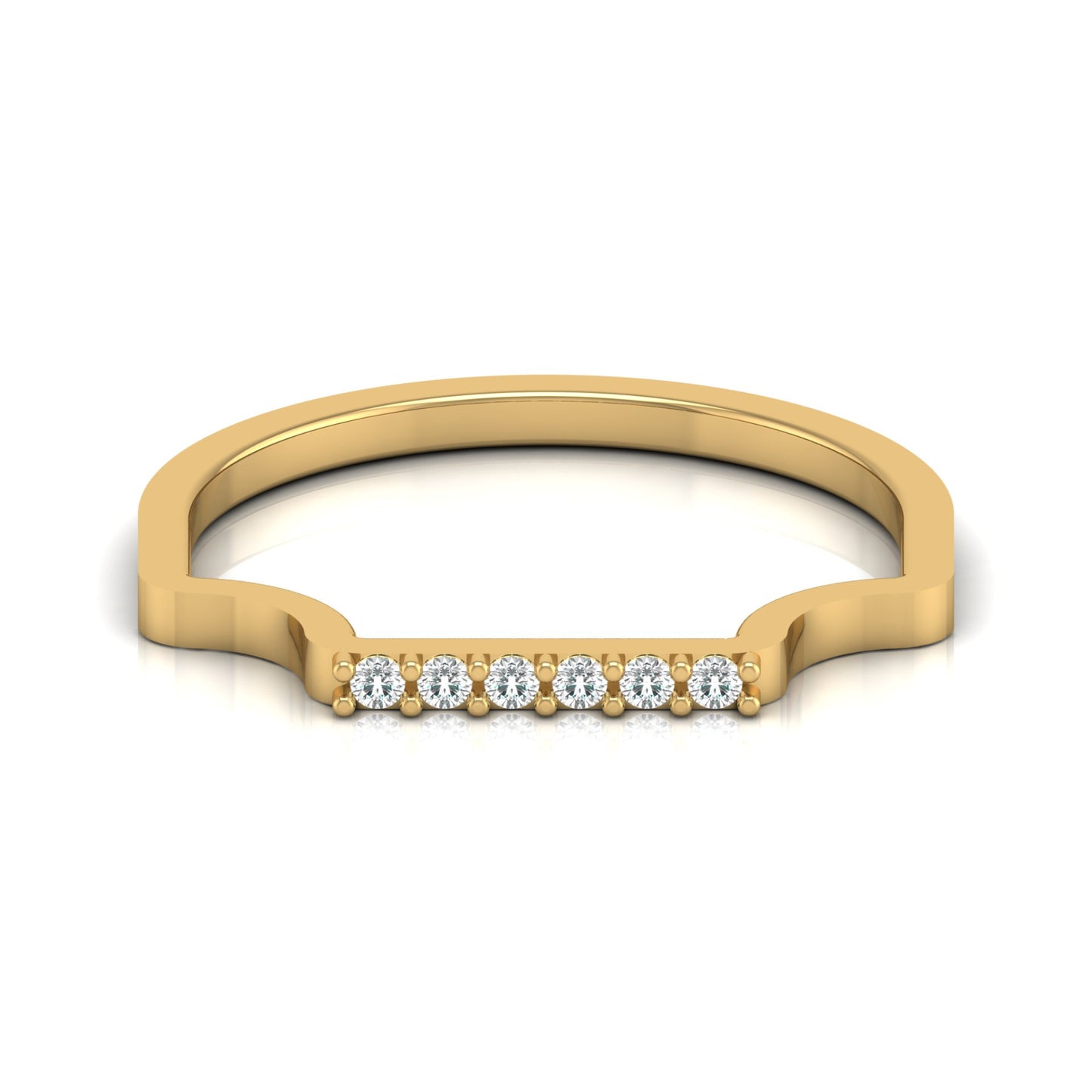 Modern Stackable Labgrown Dimond Ring For Her In 14K Gold Plated Elegant and Durable Design