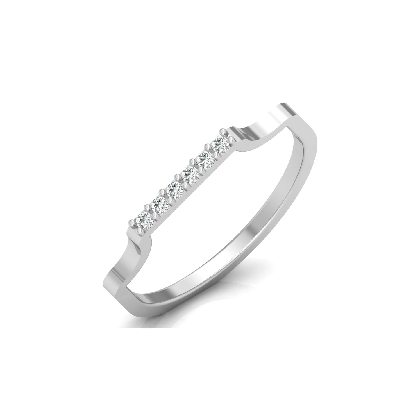 Modern Stackable Labgrown Dimond Ring For Her In 14K Gold Plated Elegant and Durable Design