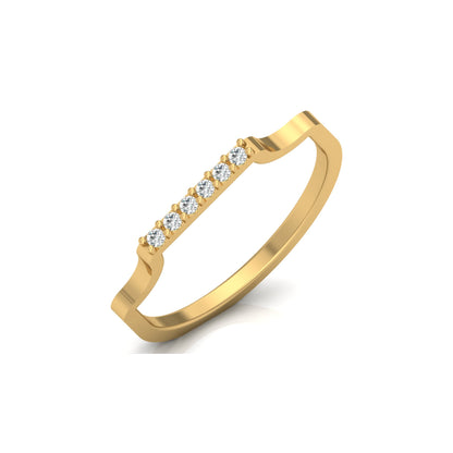 Modern Stackable Labgrown Dimond Ring For Her In 14K Gold Plated Elegant and Durable Design