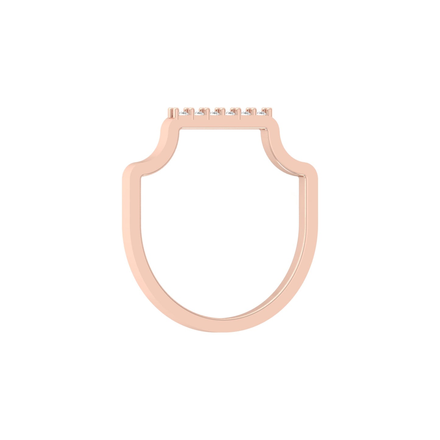 Modern Stackable Labgrown Dimond Ring For Her In 14K Gold Plated Elegant and Durable Design