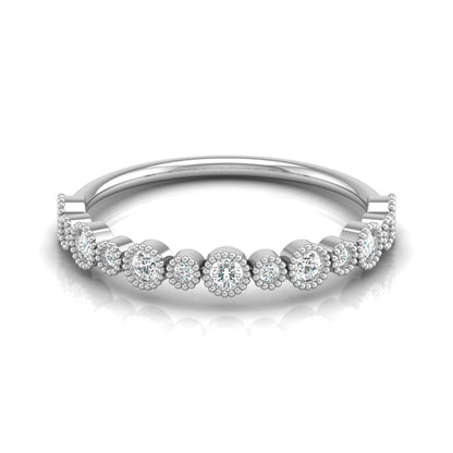 Bezel Set 0.26 CT Classic Band Designed  For Her Elegant & Durable MInimalist Band Ring