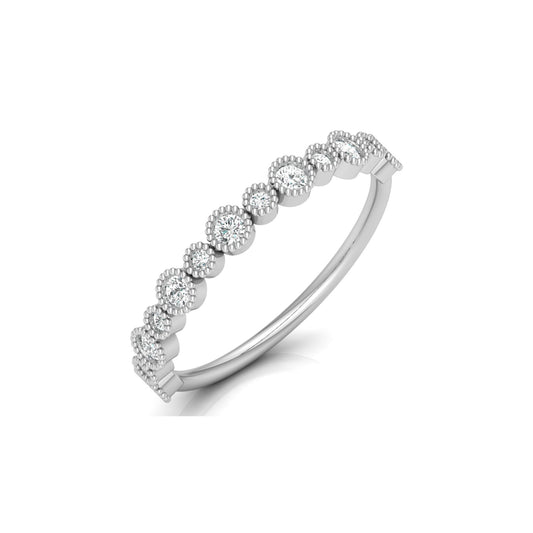 Bezel Set 0.26 CT Classic Band Designed  For Her Elegant & Durable MInimalist Band Ring