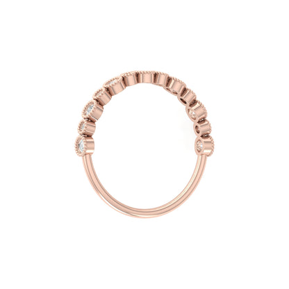 Bezel Set 0.26 CT Classic Band Designed  For Her Elegant & Durable MInimalist Band Ring