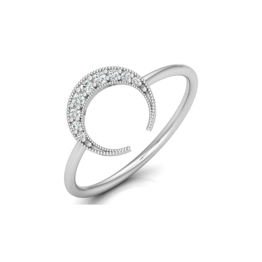 Classic Half Moon Classic Band Designed Ring In 14KT Solid Gold Gift Of Elegance