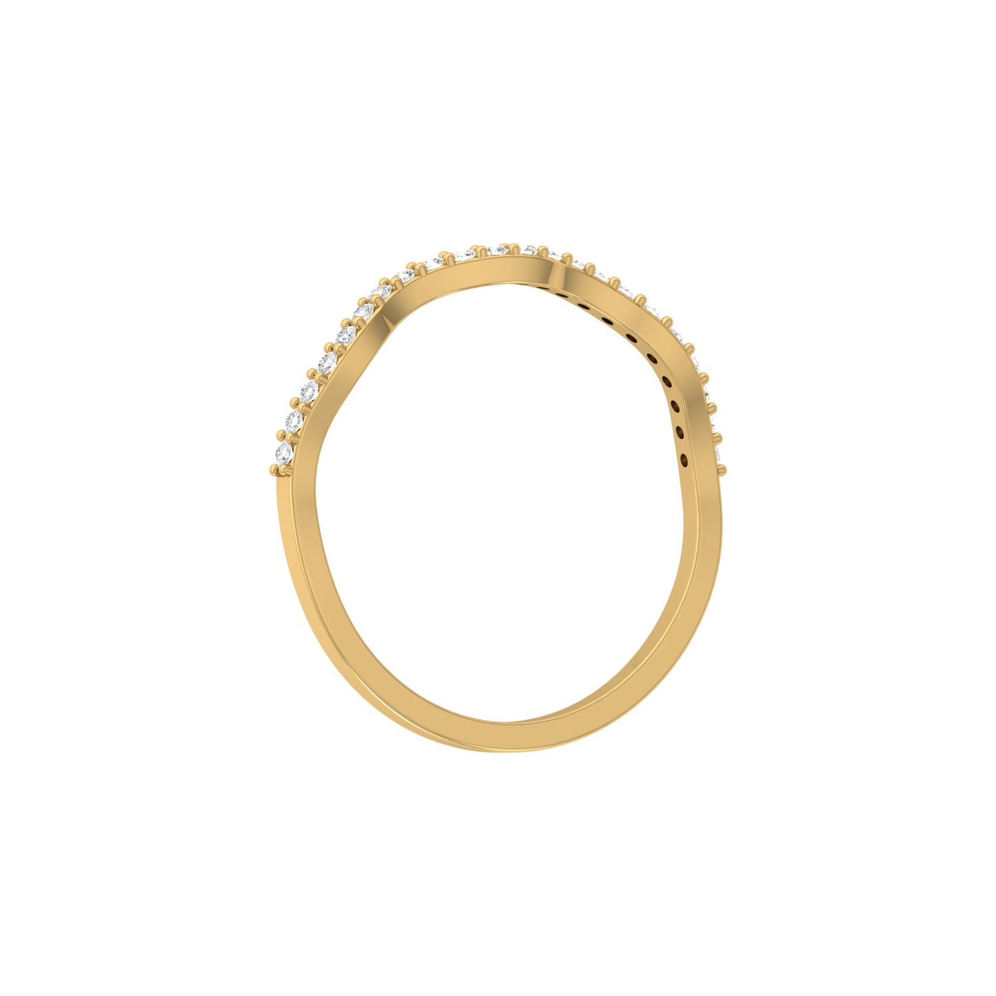 Twisted Round Cut Wedding Diamond Ring for Her Elegant Yet Budget-Friendly in 10KT 14KT 18KT Gold Lab-Grown or Natural