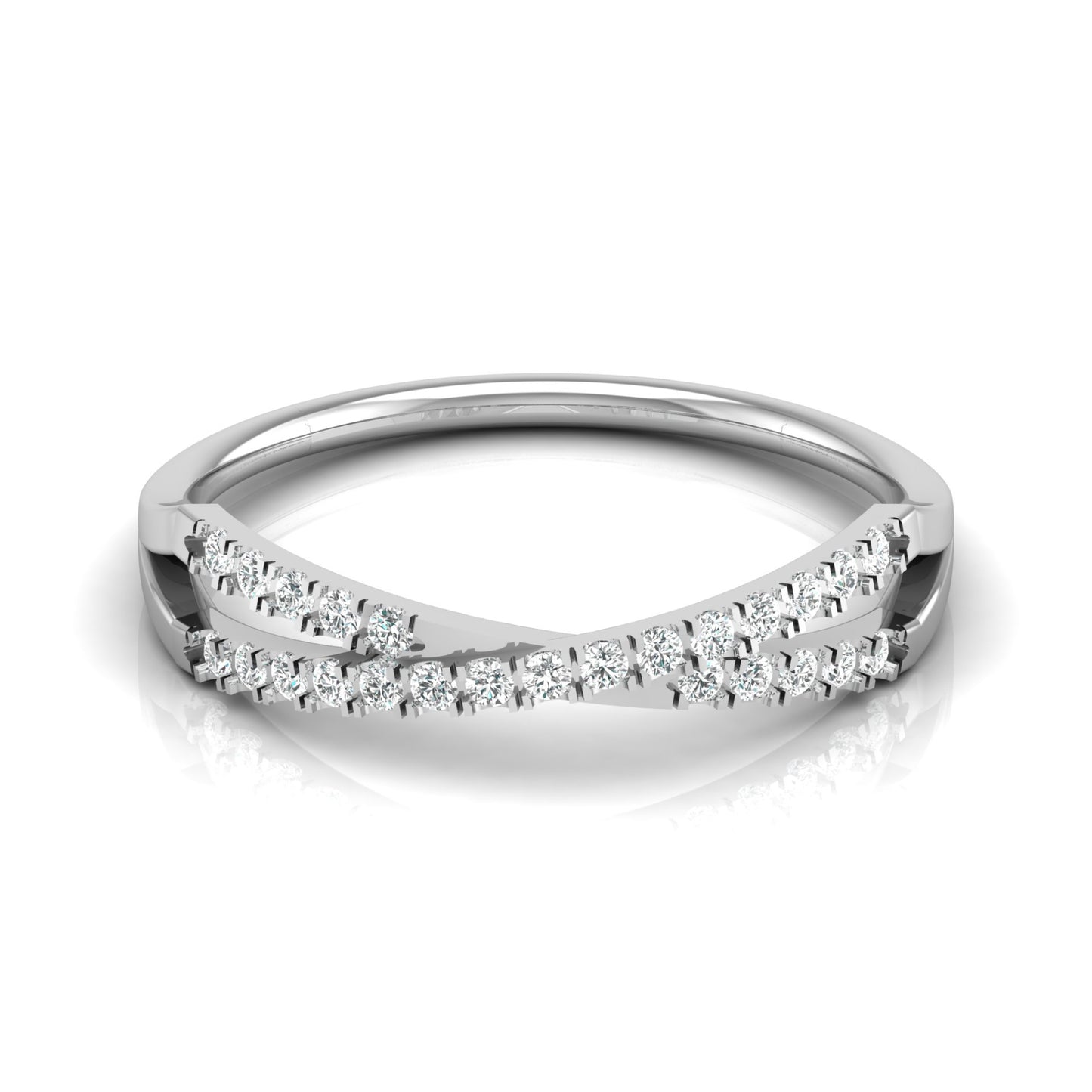 Infinity Inspired 0.16 CT Diamond Band Ring For Women's Timeless Beauty At Great Price