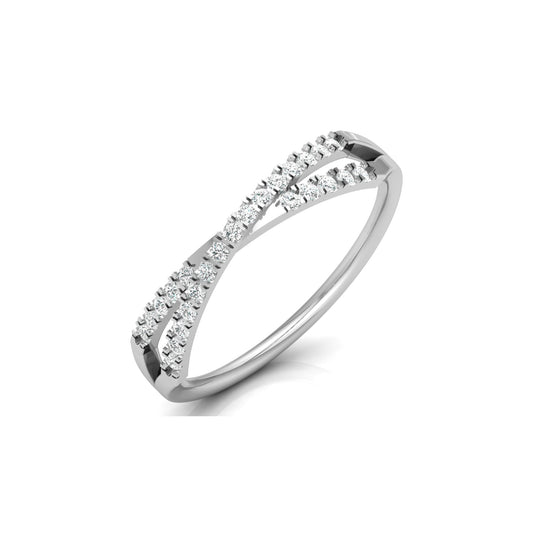 Infinity Inspired 0.16 CT Diamond Band Ring For Women's Timeless Beauty At Great Price