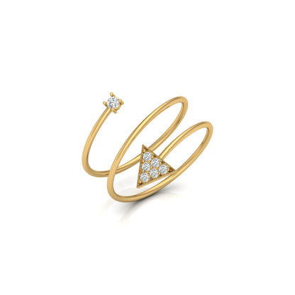 0.11 CT Minimalist Twisted Ring for Her Modern Twist for Everyday Wear In 10KT 14KT 18KT Gold Lab-Grown or Natural