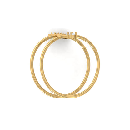 0.11 CT Minimalist Twisted Ring for Her Modern Twist for Everyday Wear In 10KT 14KT 18KT Gold Lab-Grown or Natural
