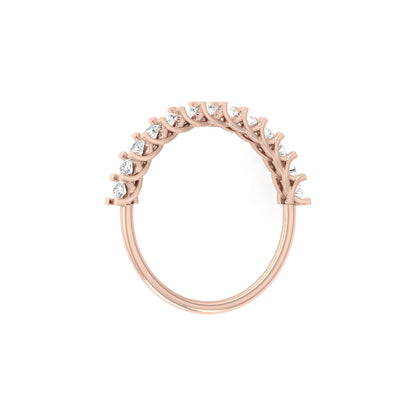 Daily Wearing Diamond Band Ring In 14K Gold Perfect Fit For Any Finger Lab-Grown Or Natural