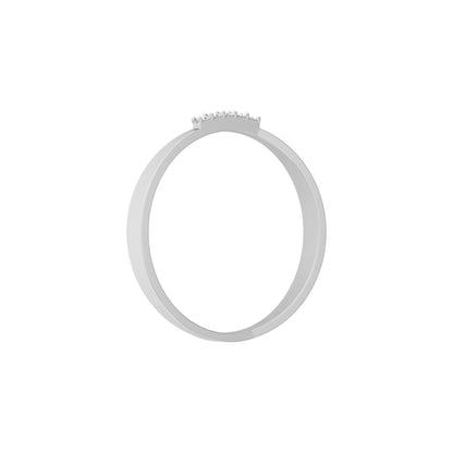 Round Cut Diamond Wedding Band Ring Natural Flow Design For Her 14K Solid Gold