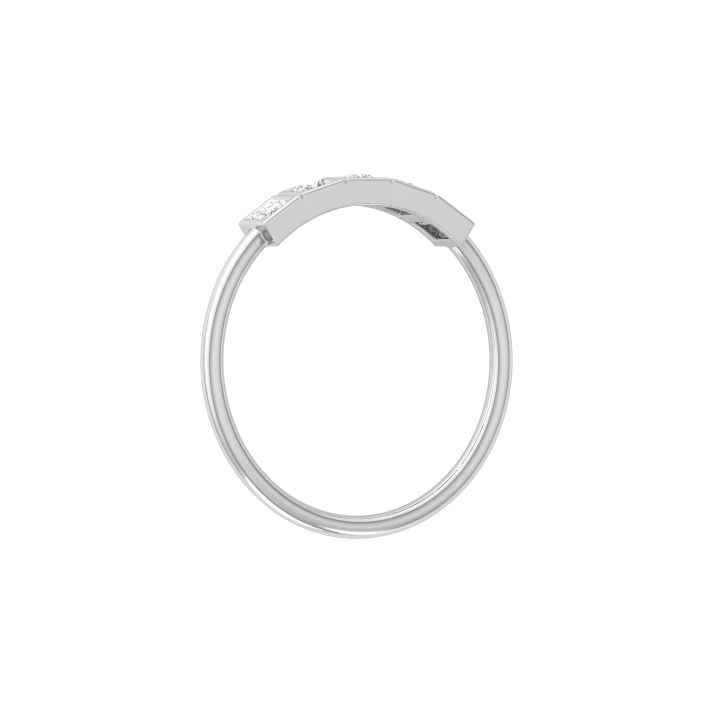 Princess Cut 5 Stone Diamond Wedding Ring Budget Friendly Band Ring In Natural Or Labgerown