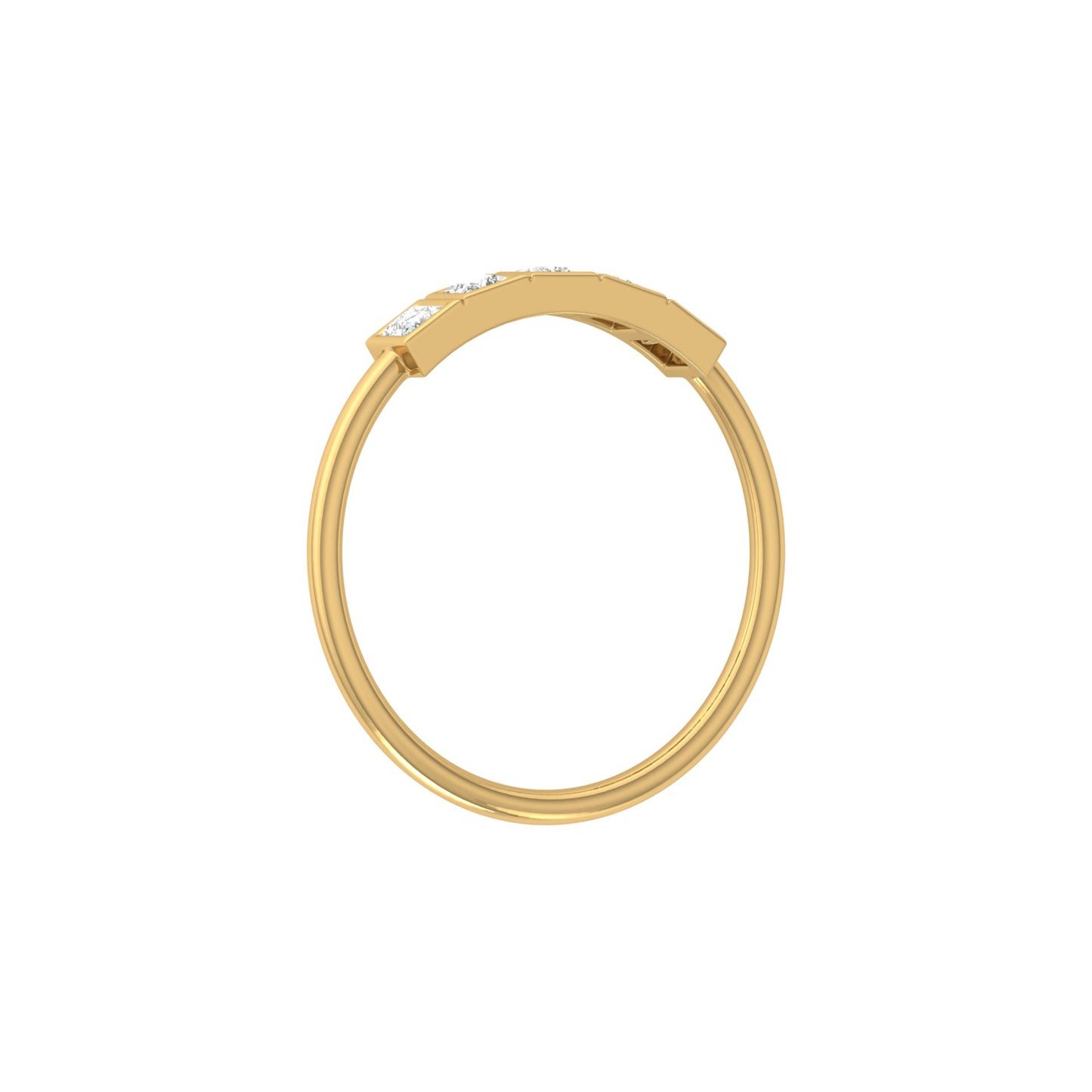 Princess Cut 5 Stone Diamond Wedding Ring Budget Friendly Band Ring In Natural Or Labgerown