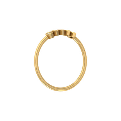 5 Stone Pear Cut Bezel Set Diamond Wedding Ring in 14KT Gold Lab Grown or Natural for Her