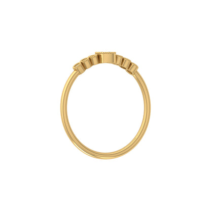 14K Solid Gold Cushion And Round Diamond Ring Cushion Cut Art Deco Engagement Ring