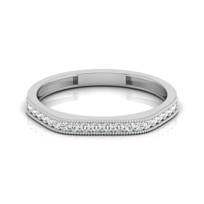 Dainty 0.16 CT Round Cut Colorless Engagement Band Ring Everyday Chic
