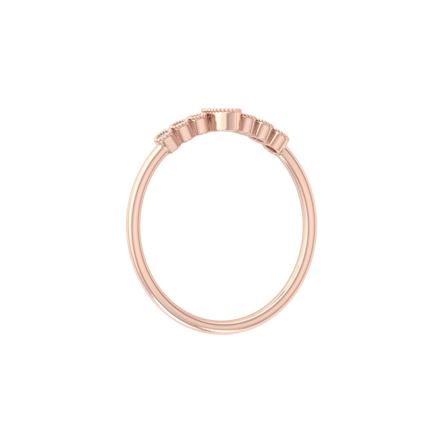 Marquise and Round Shaped Diamond Bezel Set Cocktail Ring for Women In 14KT Gold Lab-Grown or Natural