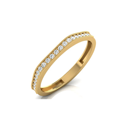 Dainty 0.16 CT Round Cut Colorless Engagement Band Ring Everyday Chic