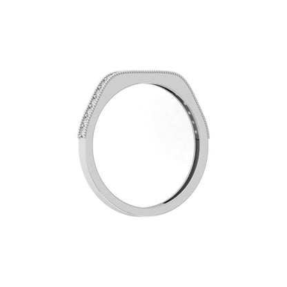 Dainty 0.16 CT Round Cut Colorless Engagement Band Ring Everyday Chic