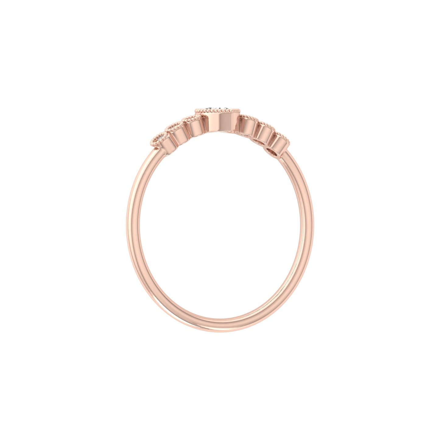 Unique 0.19 CT Heart Cut Labgrown Diamond Engagement Ring Set In 14 KT Gold Perfect Anniversary Gift