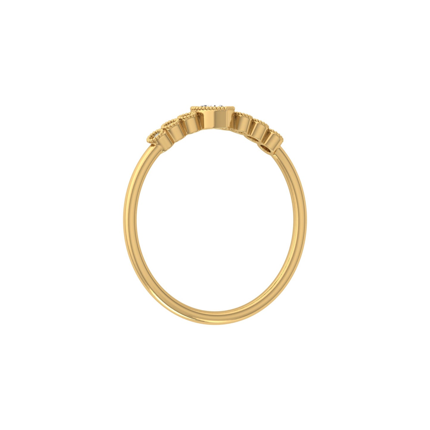 Unique 0.19 CT Heart Cut Labgrown Diamond Engagement Ring Set In 14 KT Gold Perfect Anniversary Gift