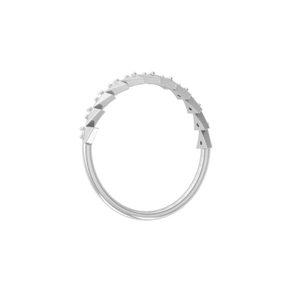 Minimalist Round Cut  Handmade Half Eternity Band Ring Gold labgrown diamond Ecofriendly Band Ring