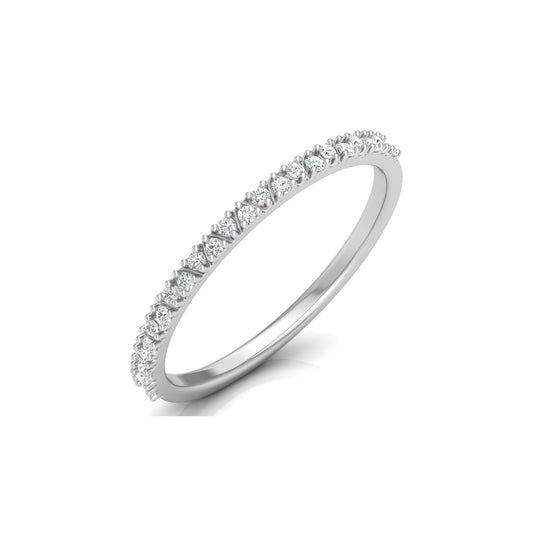 0.11 CT Round Diamond Wedding Band Ring in 14K Gold for Women Lab-Grown or Natural