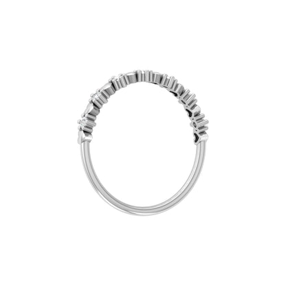 Elegant Round Diamond Eternity Multi-Heart Love Band Ring Minimalist Dainty Stacking Ring Gift for Her