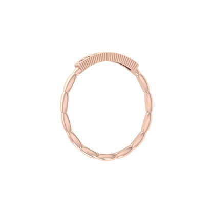 Round Cut Labgrown Diamond Wedding Band Vintage 14 KT Solid Gold Ring For Women's