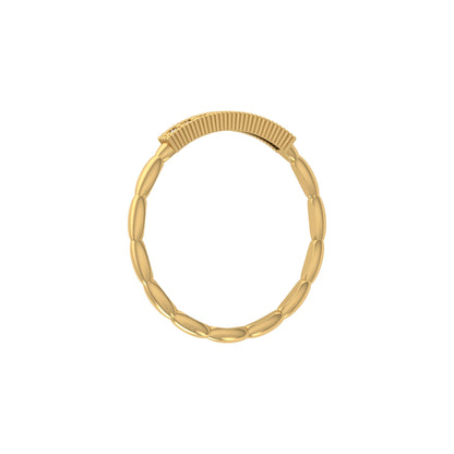 Round Cut Labgrown Diamond Wedding Band Vintage 14 KT Solid Gold Ring For Women's