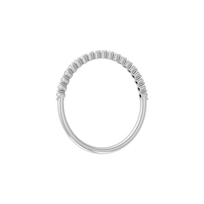 Bezel Set Round Diamond Half Eternity Band Ring In 14KT Gold for Women Lab-Grown or Natural