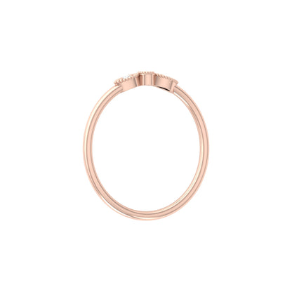 Three-Stone Diamond Ring in 14K Solid Gold Minimalist Real Diamond Band for Everyday Wear