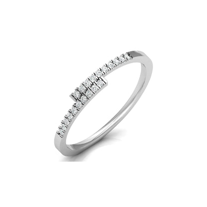 14 KT Solid Gold Light Weight Round Wedding Diamond Ring Stylish & Practical For Women's