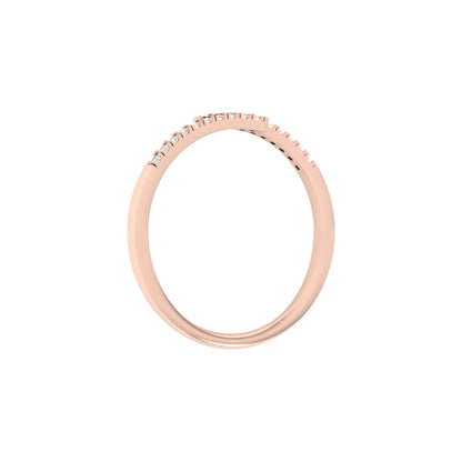 14 KT Solid Gold Light Weight Round Wedding Diamond Ring Stylish & Practical For Women's