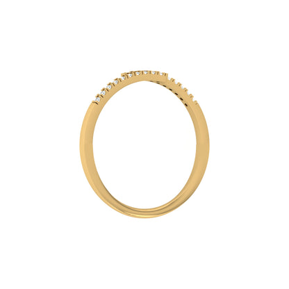 14 KT Solid Gold Light Weight Round Wedding Diamond Ring Stylish & Practical For Women's