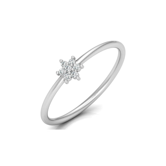 Round Cut Lab Diamond Floral Engagement Ring