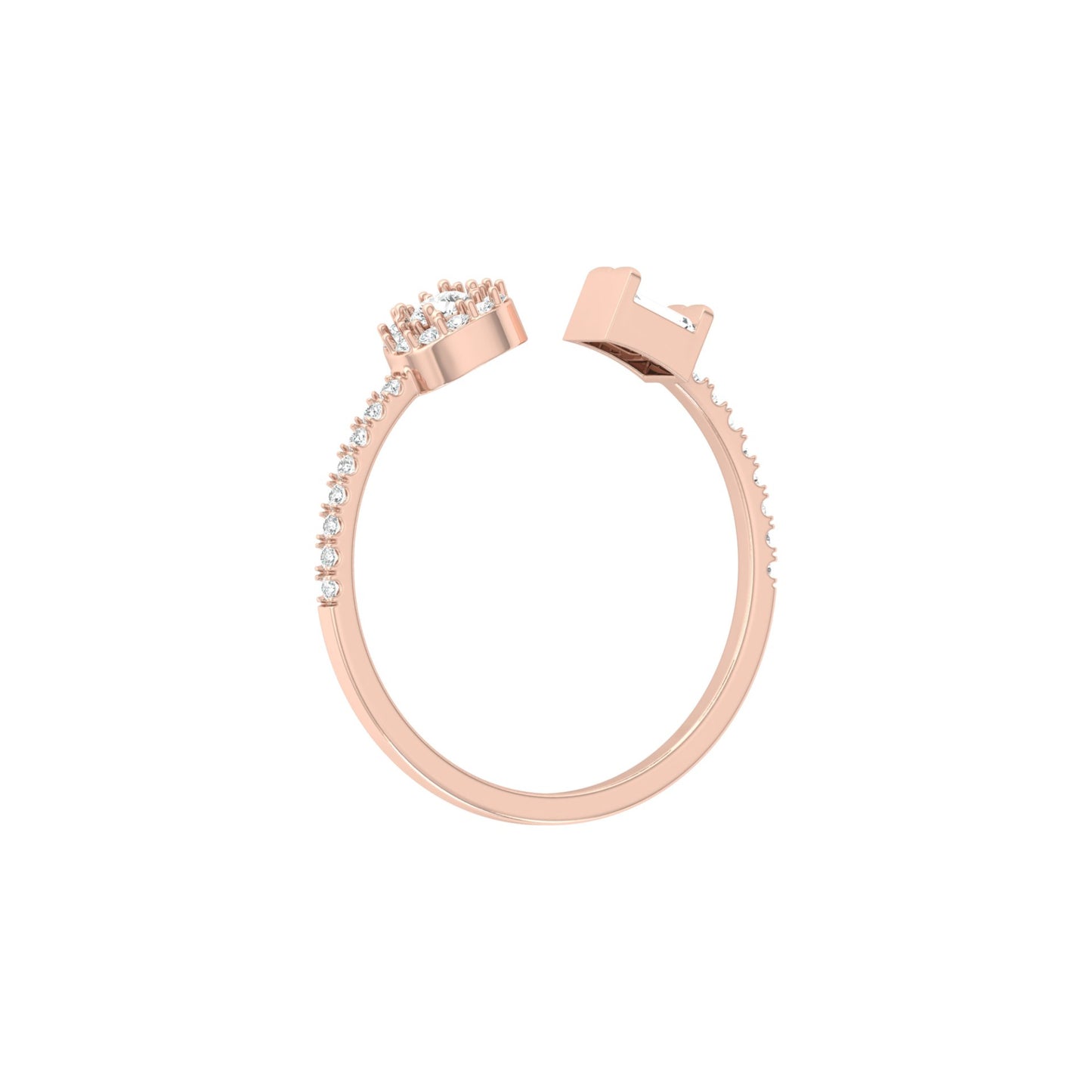 Labgrown Round Cut Lab-Grown Diamond Anniversary Ring Minimalist Solid Gold Ring For Daily Wear
