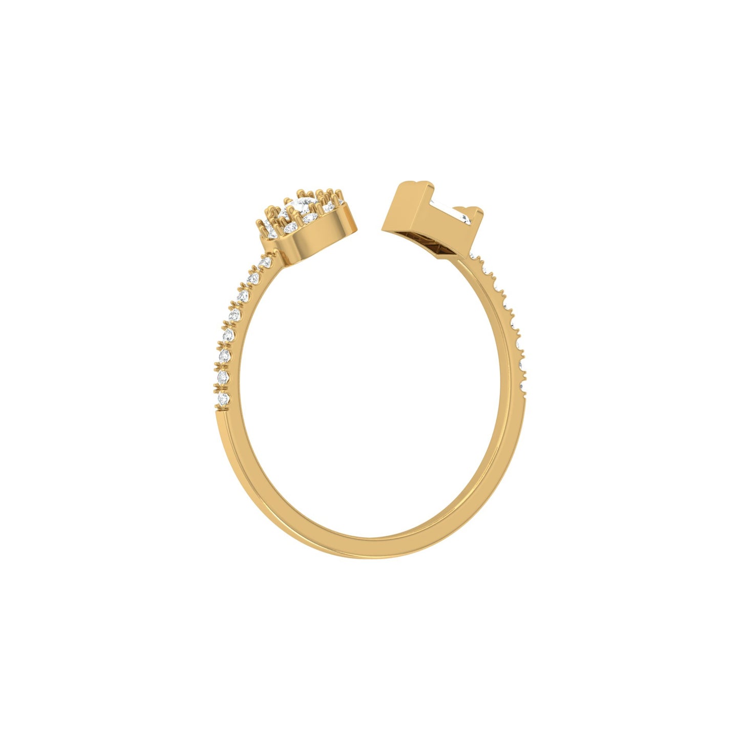 Labgrown Round Cut Lab-Grown Diamond Anniversary Ring Minimalist Solid Gold Ring For Daily Wear