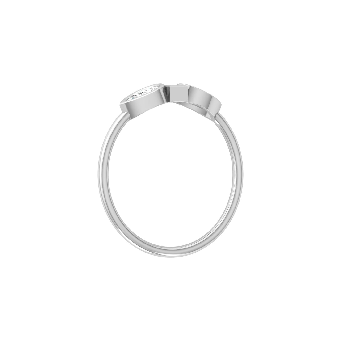 Three Stone Pear And Baguette Shaped Diamond Engagement Ring For Her In 14KT Gold