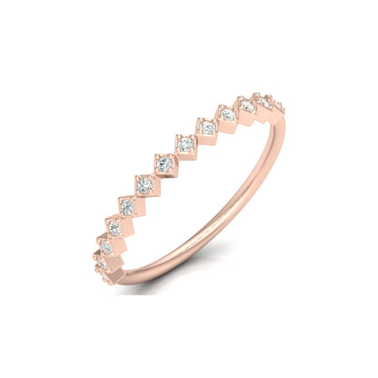 0.11 CT Diamond Band Ring for Women's Lightweight & Elegant Anniversary gift for her
