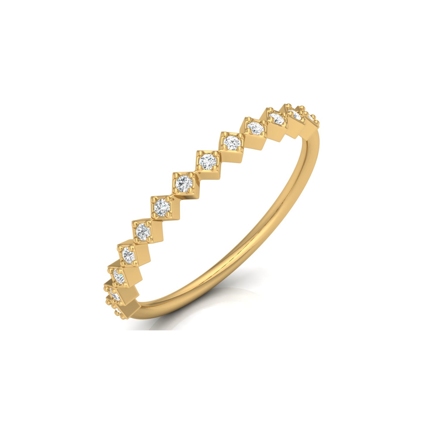 0.11 CT Diamond Band Ring for Women's Lightweight & Elegant Anniversary gift for her