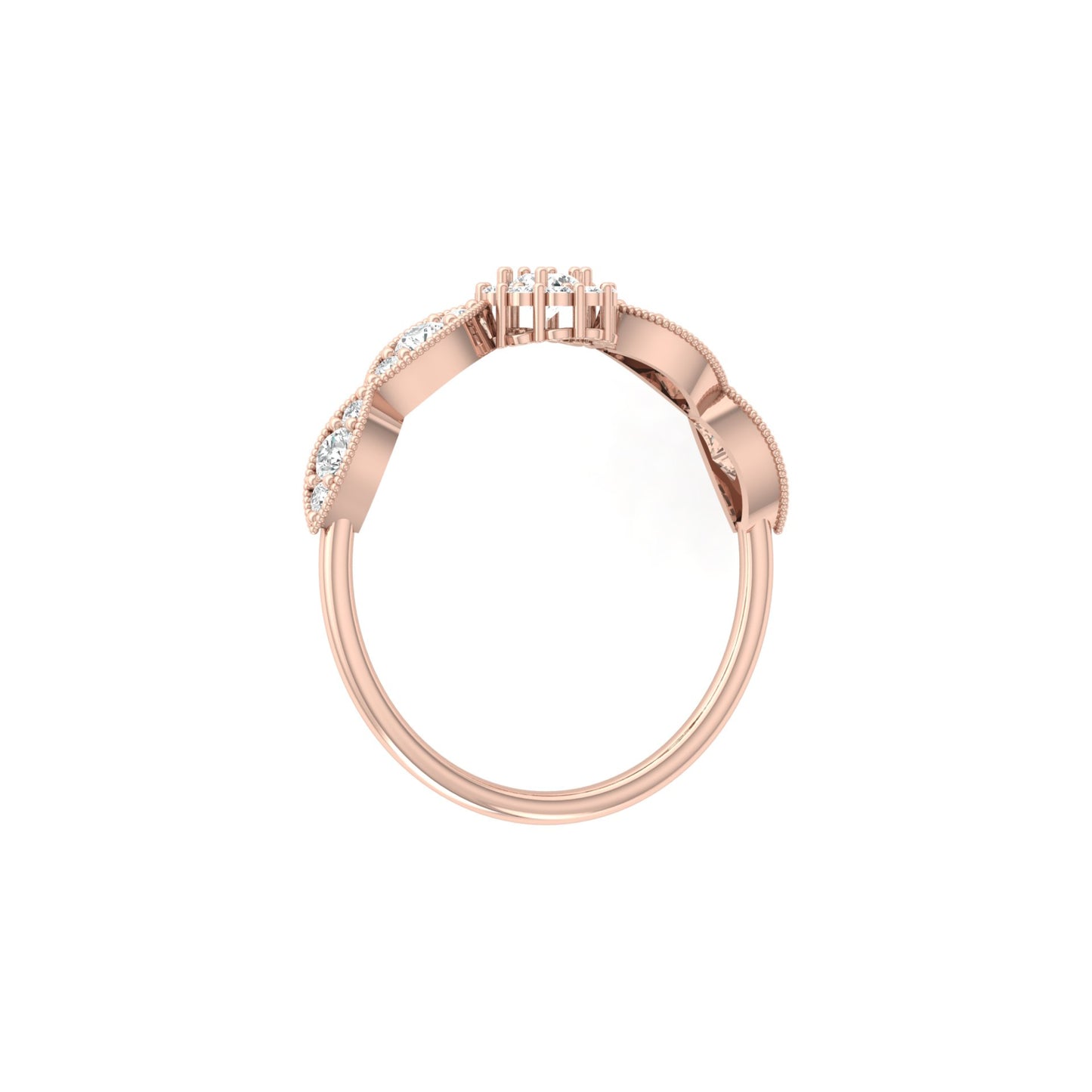 Minimalist Round Halo Diamond Ring For Women's 14K Solid Gold Everyday Elegance
