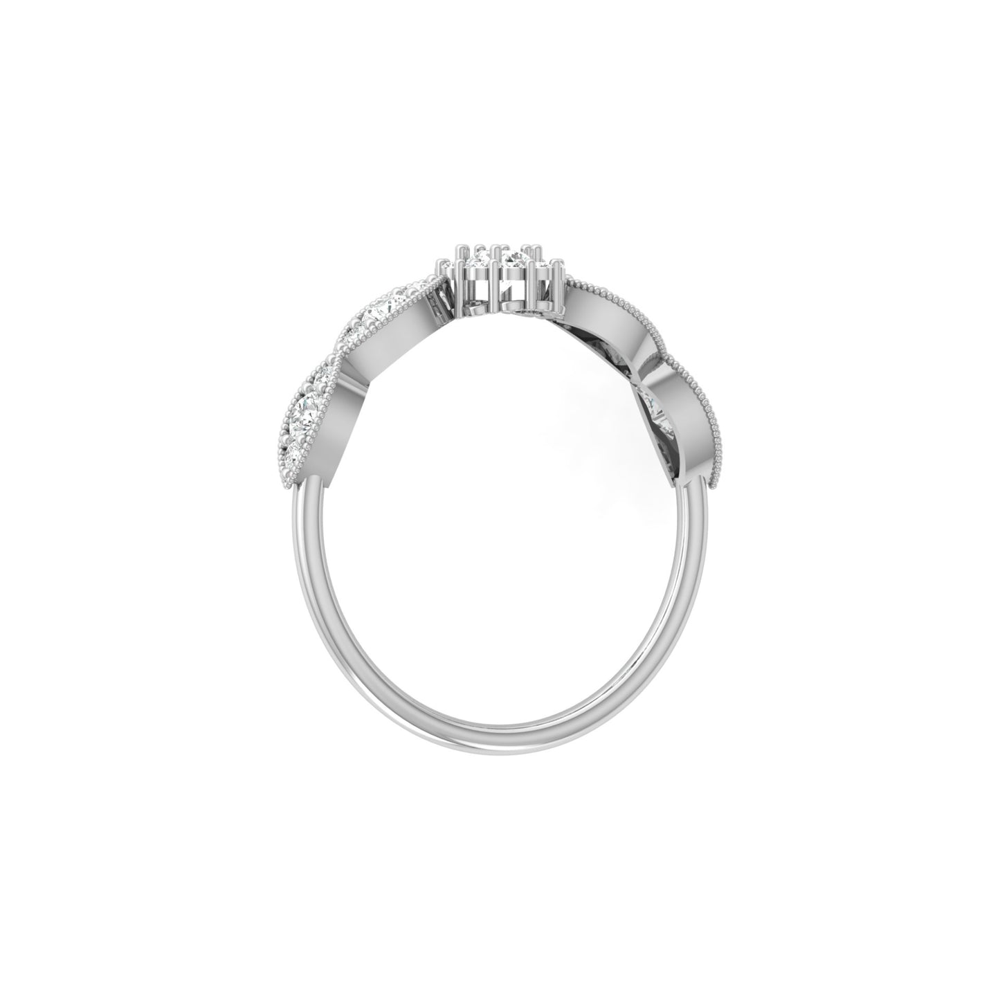 Minimalist Round Halo Diamond Ring For Women's 14K Solid Gold Everyday Elegance